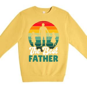 The Best Father For Fathersday Gift Premium Crewneck Sweatshirt