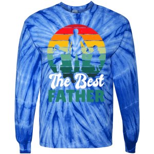 The Best Father For Fathersday Gift Tie-Dye Long Sleeve Shirt