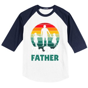 The Best Father For Fathersday Gift Baseball Sleeve Shirt