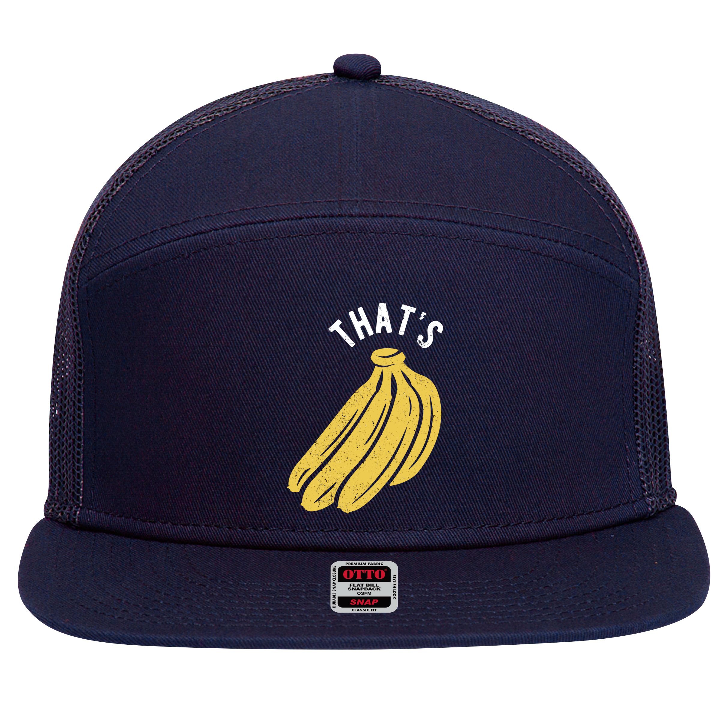 Thats Bananas Funny Gift 7 Panel Mesh Trucker Snapback Hat