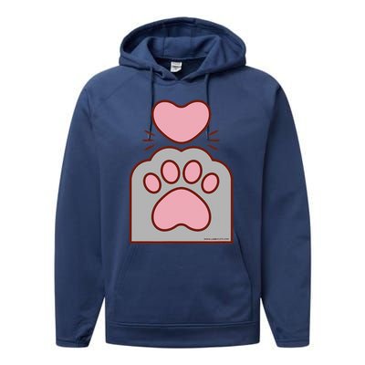 Toe Beans Funny Cute Kawaii Cat Paw And Heart Performance Fleece Hoodie