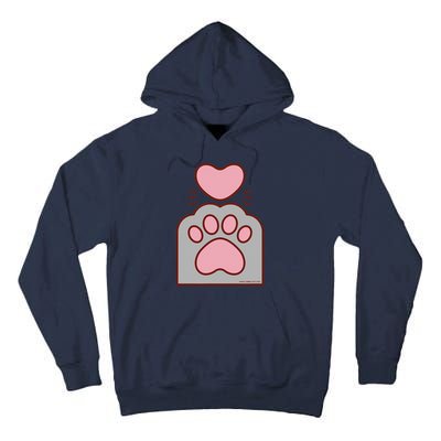 Toe Beans Funny Cute Kawaii Cat Paw And Heart Tall Hoodie