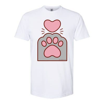 Toe Beans Funny Cute Kawaii Cat Paw And Heart Softstyle CVC T-Shirt