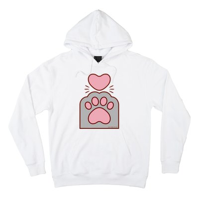 Toe Beans Funny Cute Kawaii Cat Paw And Heart Hoodie