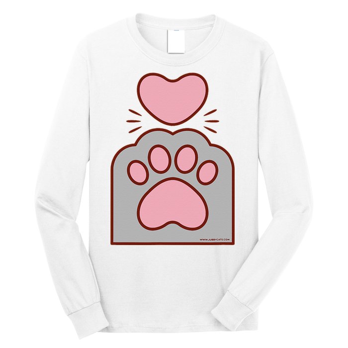 Toe Beans Funny Cute Kawaii Cat Paw And Heart Long Sleeve Shirt