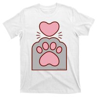 Toe Beans Funny Cute Kawaii Cat Paw And Heart T-Shirt