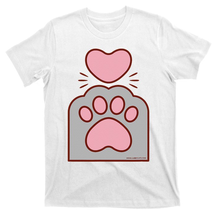 Toe Beans Funny Cute Kawaii Cat Paw And Heart T-Shirt