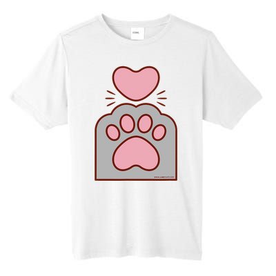 Toe Beans Funny Cute Kawaii Cat Paw And Heart Tall Fusion ChromaSoft Performance T-Shirt