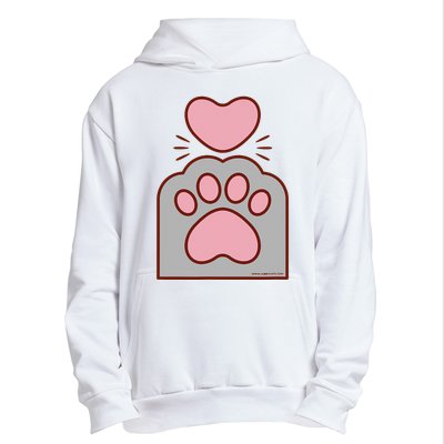 Toe Beans Funny Cute Kawaii Cat Paw And Heart Urban Pullover Hoodie