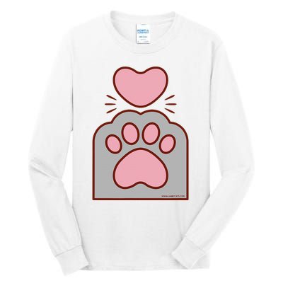 Toe Beans Funny Cute Kawaii Cat Paw And Heart Tall Long Sleeve T-Shirt