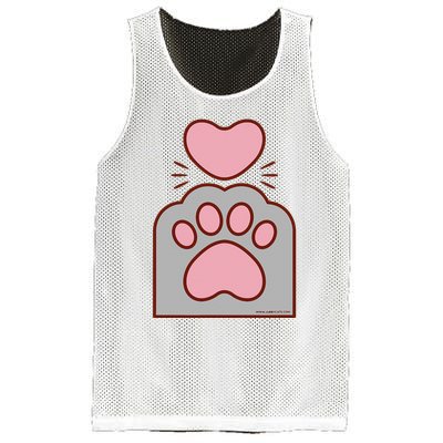 Toe Beans Funny Cute Kawaii Cat Paw And Heart Mesh Reversible Basketball Jersey Tank