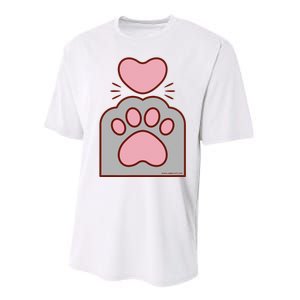 Toe Beans Funny Cute Kawaii Cat Paw And Heart Performance Sprint T-Shirt