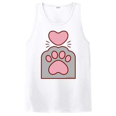 Toe Beans Funny Cute Kawaii Cat Paw And Heart PosiCharge Competitor Tank