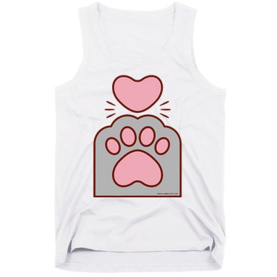 Toe Beans Funny Cute Kawaii Cat Paw And Heart Tank Top