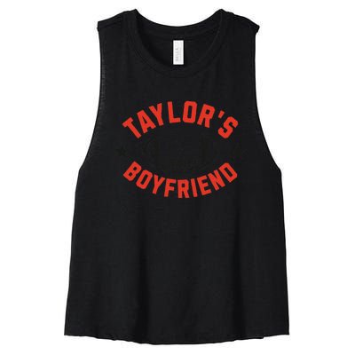 T.aylor's Boyfriend Football Fan Travis Jersey Women's Racerback Cropped Tank