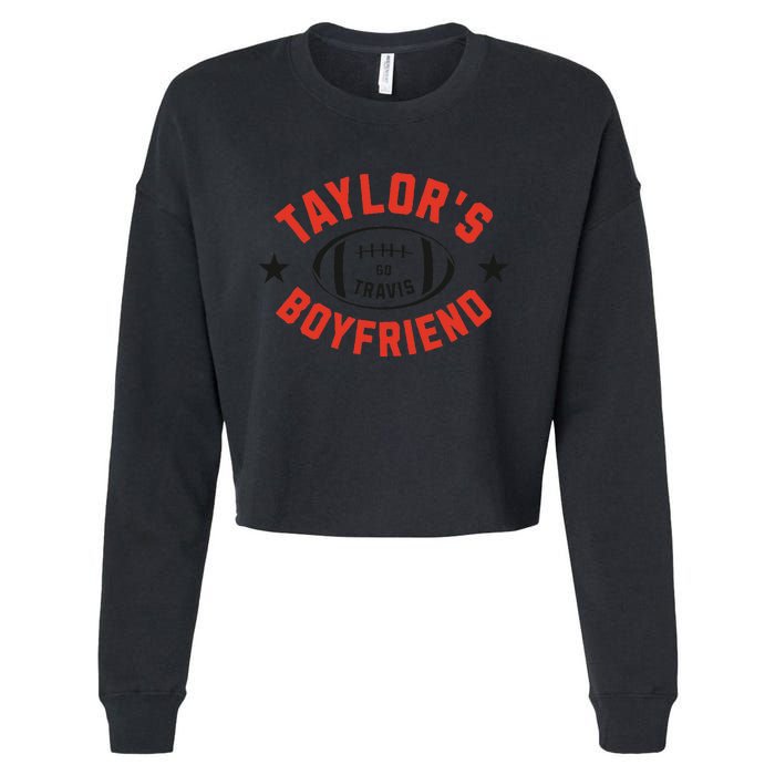 T.aylor's Boyfriend Football Fan Travis Jersey Cropped Pullover Crew