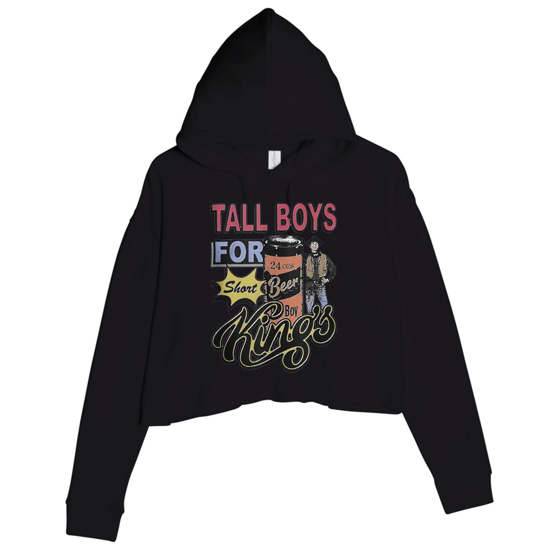 Tall Boy.S For Short Kings Crop Fleece Hoodie