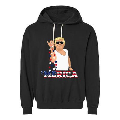 Trump Bae Funny 4th Of July Trump Salt Freedom Garment-Dyed Fleece Hoodie