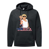 Trump Bae Funny 4th Of July Trump Salt Freedom Performance Fleece Hoodie