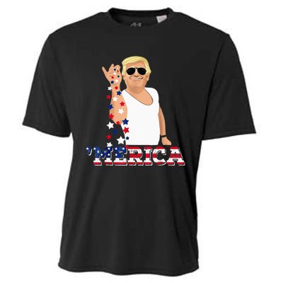 Trump Bae Funny 4th Of July Trump Salt Freedom Cooling Performance Crew T-Shirt