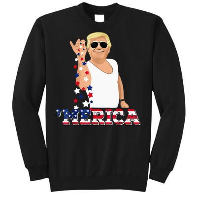 Trump Bae Funny 4th Of July Trump Salt Freedom Tall Sweatshirt