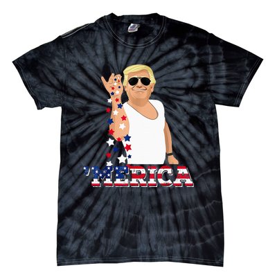 Trump Bae Funny 4th Of July Trump Salt Freedom Tie-Dye T-Shirt