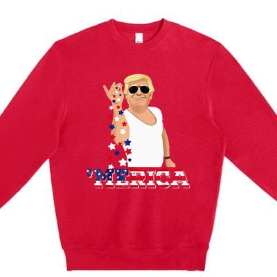 Trump Bae Funny 4th Of July Trump Salt Freedom Premium Crewneck Sweatshirt