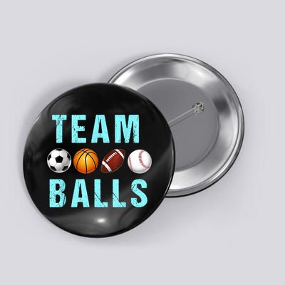 Team Balls Funny Team Boy Gender Reveal Button