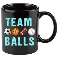 Team Balls Funny Team Boy Gender Reveal 11oz C Handle Ceramic Mug