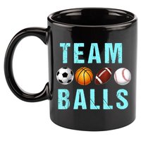 Team Balls Funny Team Boy Gender Reveal 11oz C Handle Ceramic Mug