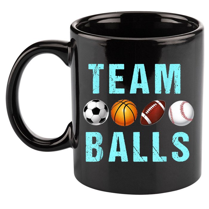 Team Balls Funny Team Boy Gender Reveal 11oz C Handle Ceramic Mug