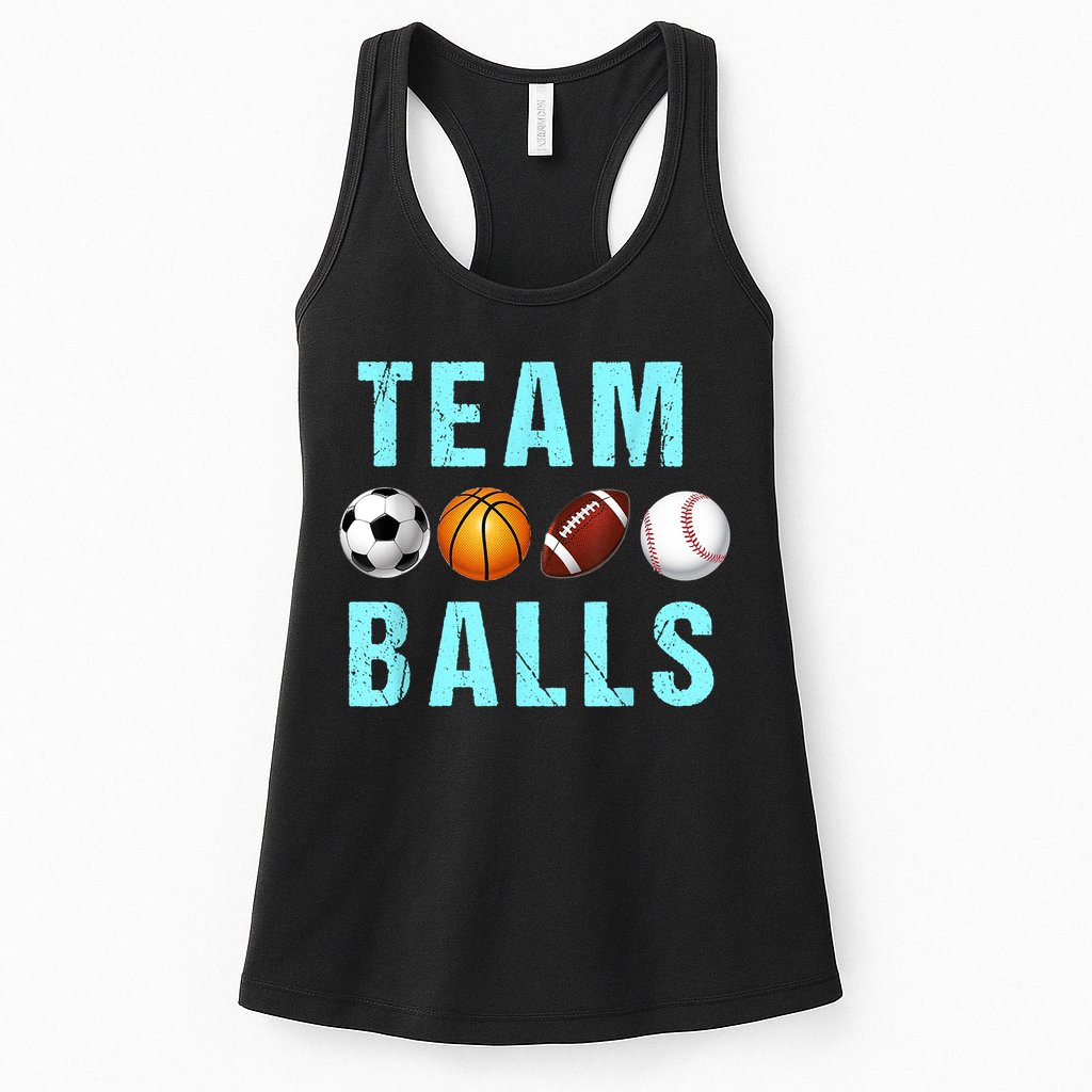 Team Balls Funny Team Boy Gender Reveal Womens Tank Top