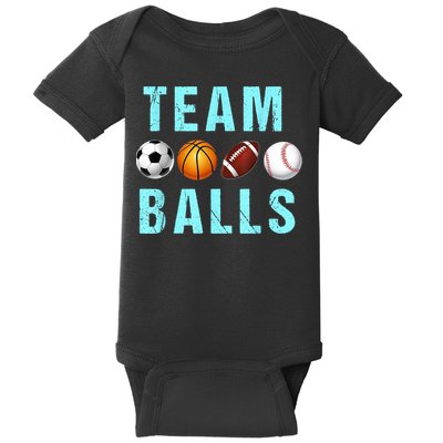 Team Balls Funny Team Boy Gender Reveal Baby Bodysuit