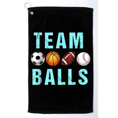 Team Balls Funny Team Boy Gender Reveal Golf Towel