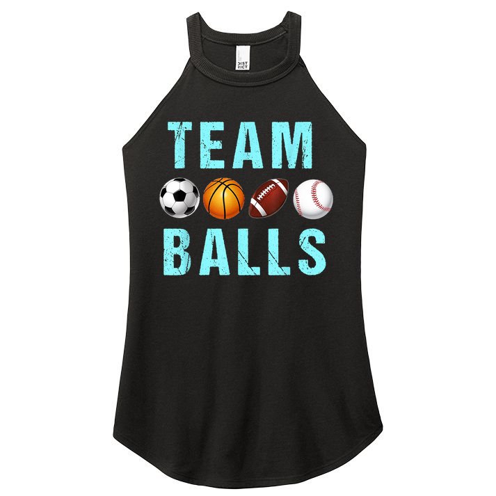 Team Balls Funny Team Boy Gender Reveal Women's Perfect Tri Rocker Tank