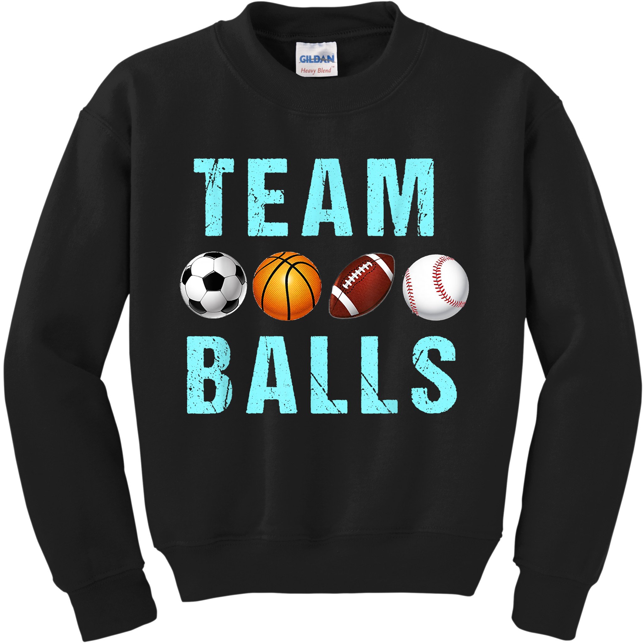 Team Balls Funny Team Boy Gender Reveal Kids Sweatshirt