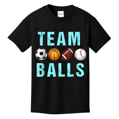 Team Balls Funny Team Boy Gender Reveal Kids T-Shirt