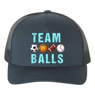 Team Balls Funny Team Boy Gender Reveal Yupoong Adult 5-Panel Trucker Hat