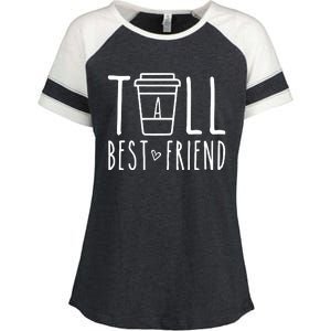 Tall Best Friend Funny Bff Matching Outfit Two Bestie Coffee Enza Ladies Jersey Colorblock Tee