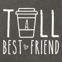 Tall Best Friend Funny Bff Matching Outfit Two Bestie Coffee Cotton Canvas Backpack