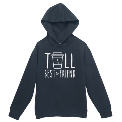 Tall Best Friend Funny Bff Matching Outfit Two Bestie Coffee Urban Pullover Hoodie