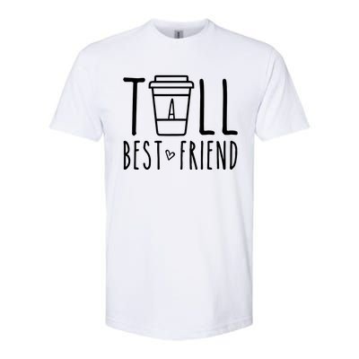 Tall Best Friend Funny Bff Matching Outfit Two Bestie Coffee Softstyle CVC T-Shirt