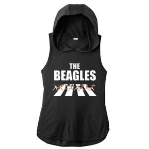 The Beagles Funny Beagle Dog Ladies PosiCharge Tri-Blend Wicking Draft Hoodie Tank