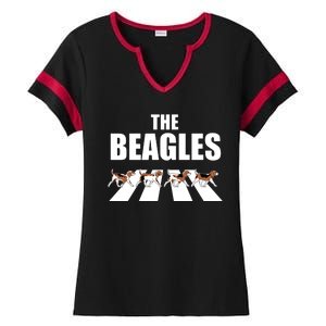 The Beagles Funny Beagle Dog Ladies Halftime Notch Neck Tee