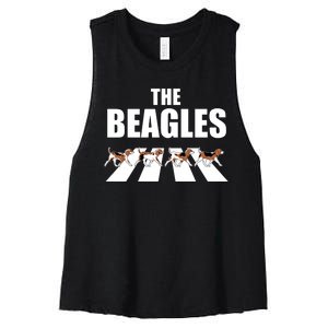 The Beagles Funny Beagle Dog Women's Racerback Cropped Tank