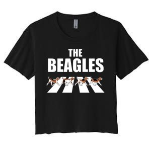 The Beagles Funny Beagle Dog Women's Crop Top Tee