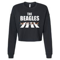 The Beagles Funny Beagle Dog Cropped Pullover Crew