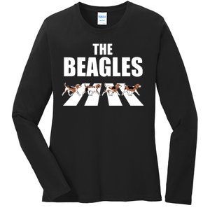 The Beagles Funny Beagle Dog Ladies Long Sleeve Shirt