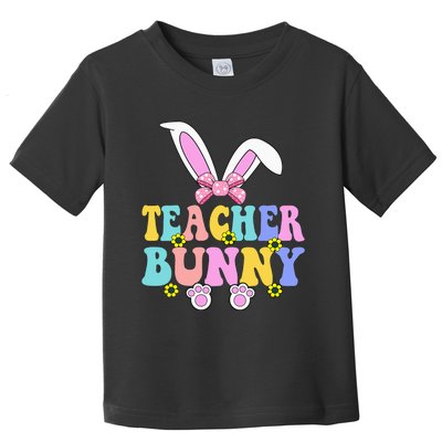 Teacher Bunny Face Happy Easter Day Toddler T-Shirt