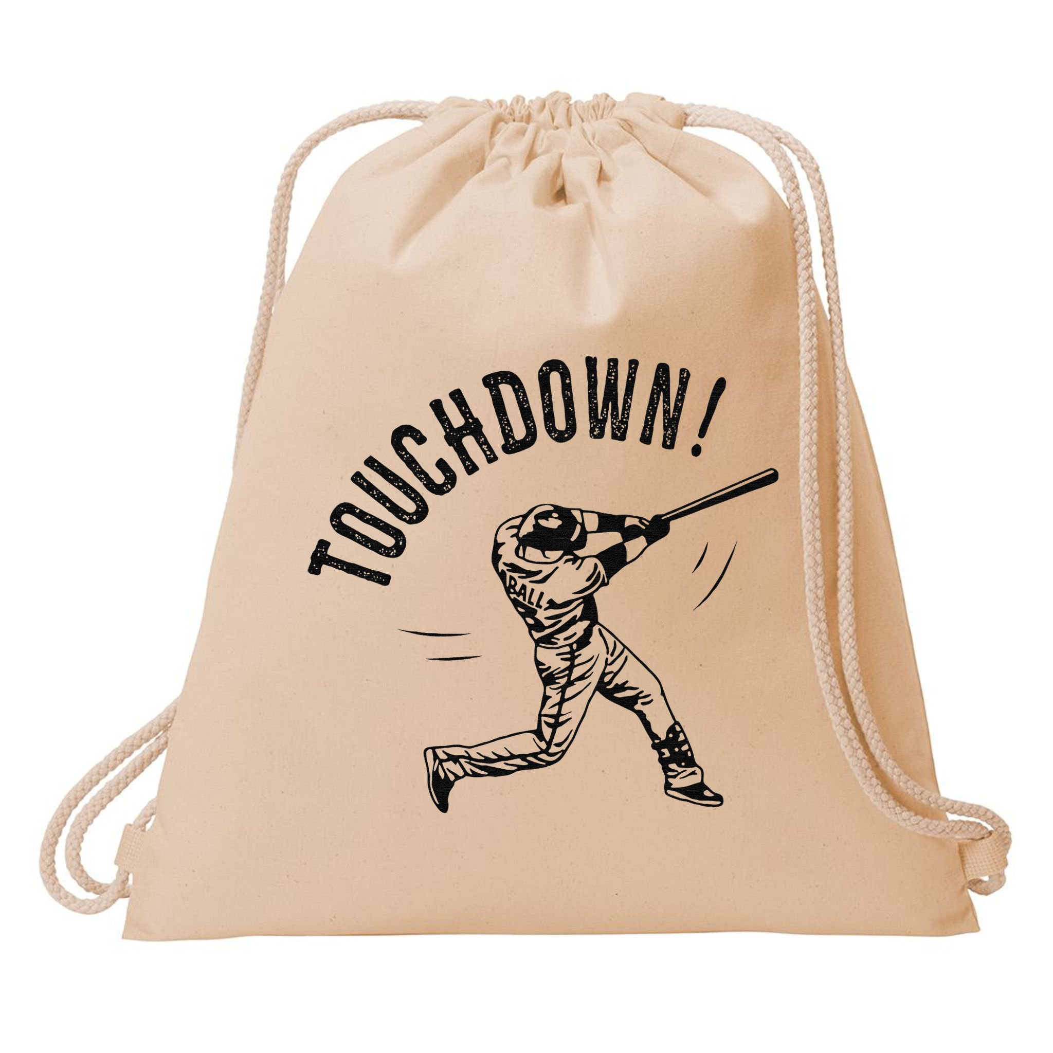 Touchdown Baseball Funny Football Joke Drawstring Bag